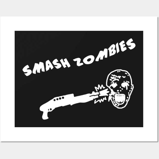 Smash Zombies (White) Wall Art by Graograman